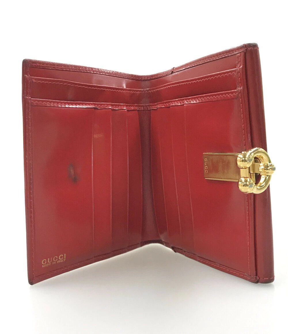 Gucci Double Snap Wallet fold Closure Bi Black